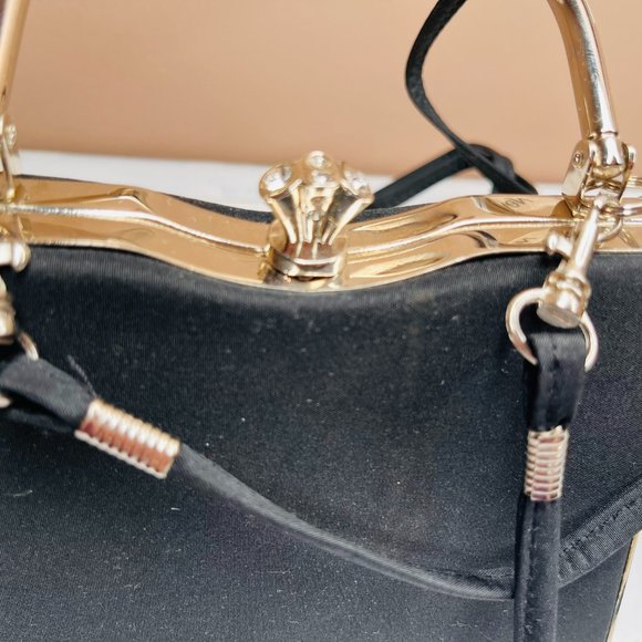 Vintage Black Evening Purse – Late 1980s – Handmade in Canada – Art Deco Inspire - Picture 2 of 4